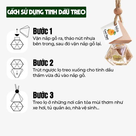Tinh Dầu Treo Xe Ô Tô, Giảm Say Xe Giúp Tỉnh Táo Tập Trung, Tinh Dầu Nguyên Chất