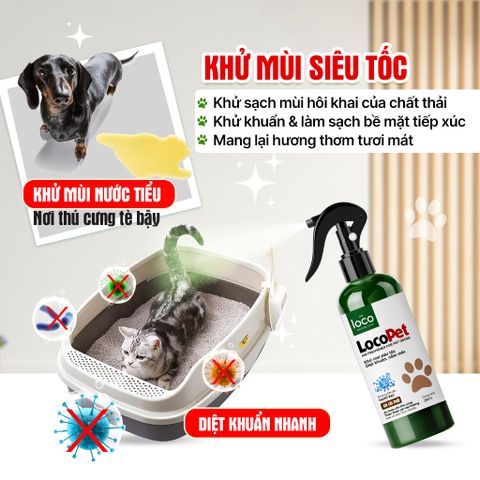 Xịt khử mùi nước tiểu chó mèo, khử mùi nước tiểu siêu tốc, ngăn vi khuẩn gây hại, an toàn cho thú cưng vật nuôi