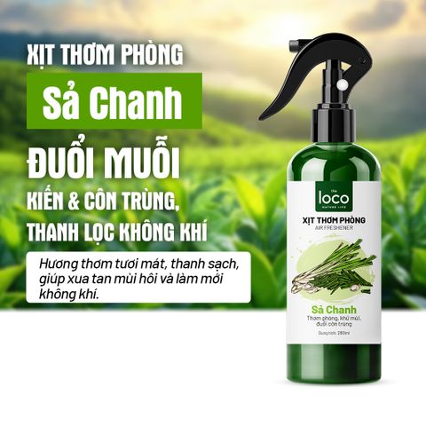 Xịt Thơm Phòng Đuổi Muỗi Tinh Dầu Sả Chanh, Sả Bạc Hà, Cam Quế, Nhài, Oải Hương, Khử Mùi Hiệu Quả
