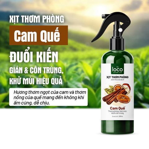 Xịt Thơm Phòng Đuổi Muỗi Tinh Dầu Sả Chanh, Sả Bạc Hà, Cam Quế, Nhài, Oải Hương, Khử Mùi Hiệu Quả