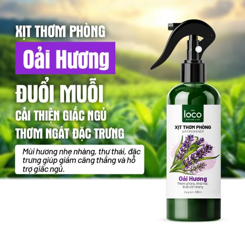 Xịt Thơm Phòng Đuổi Muỗi Tinh Dầu Sả Chanh, Sả Bạc Hà, Cam Quế, Nhài, Oải Hương, Khử Mùi Hiệu Quả