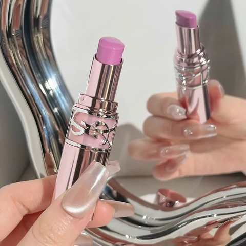 (Cao cấp)Son Dưỡng Yves Saint Laurent YSL Loveshine Candy Glow 10B Lavender Blaze Màu Hồng Tím Chính hãng