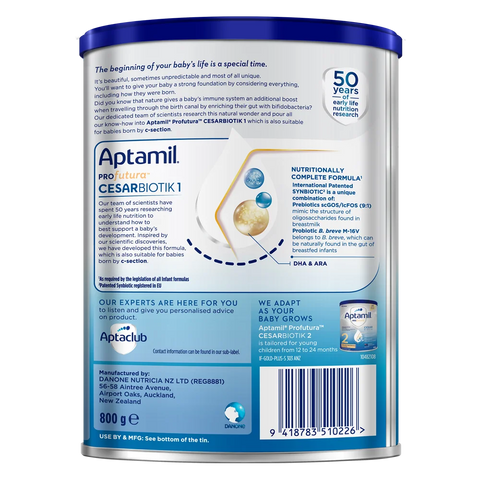 Sữa Aptamil Profutura Cesarbiotik 1 800g (0-12 tháng)