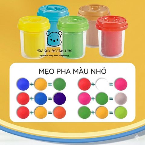 Bộ đất nặn làm mì cho bé chất liệu bột mì giúp bé phát triển sáng tạo và vận động tinh, thegioidochoi1104