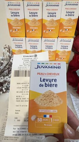 Levure de Bière Juvamine hộp 50v đẹp da , đẹp tóc