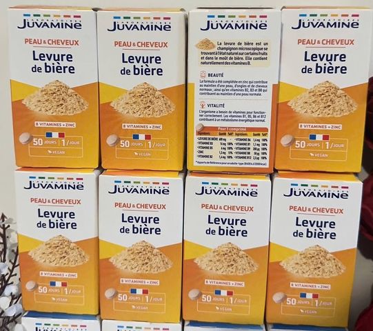 Levure de Bière Juvamine hộp 50v đẹp da , đẹp tóc