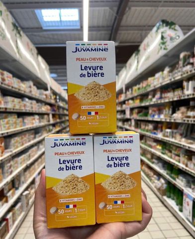 Levure de Bière Juvamine hộp 50v đẹp da , đẹp tóc