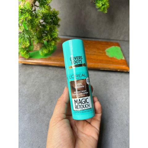 Xịt phủ bạc tạm thời cho tóc L'Oréal Paris Magic Retouch màu Cool Brown 659475