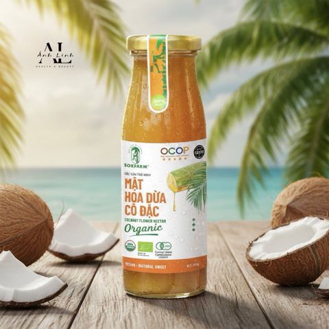 Mật hoa dừa cô đặc organic Sokfarm 250g - Coconut Flower Nectar - hàng Việt. 659561