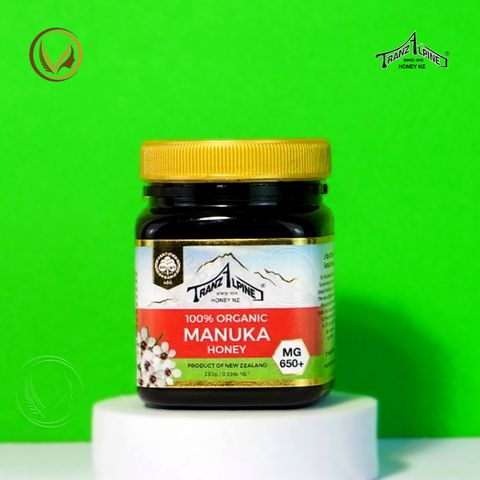 Mật ong hữu cơ manuka MG650+ New Zealand TranzAlpine 100% Organic Manuka Honey 250g