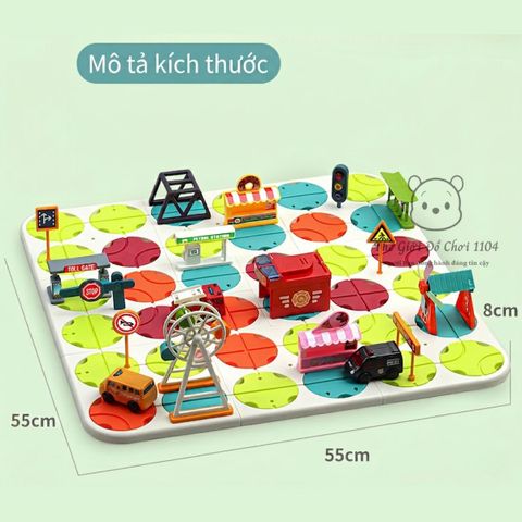Đồ chơi lắp ráp đường ray mê cung Track Maze 52 chi tiết giúp bé phát triển tư duy logic