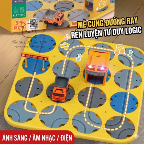Đồ chơi lắp ráp đường ray mê cung Track Maze 52 chi tiết giúp bé phát triển tư duy logic