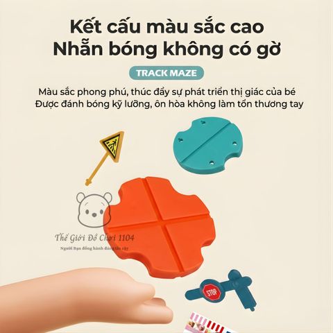 Đồ chơi lắp ráp đường ray mê cung Track Maze 52 chi tiết giúp bé phát triển tư duy logic