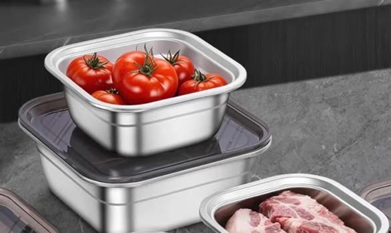 Set 3 Hộp Hút Chân Không Kèm Rổ Vuông Keller