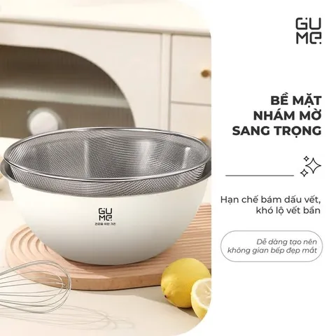 BỘ RỔ CHẬU INOX 304 GUME GM-DR0025 25CM