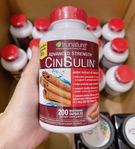 iên Hỗ Trợ Cân Bằng Đường Huyết Cinsulin Trunature Advanced Strength 200 Viên