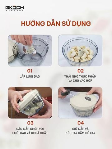 DỤNG CỤ XAY TỎI ỚT GKÖCH - 400ML