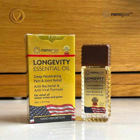 Dầu gió vàng con lăn nắp nầu Nhập Khẩu Mỹ Nanogize Longevity Essential Oil™ 21ml