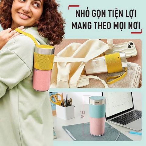 Máy xay sinh tố ko dây (dạng sạc) mini Tefal 50W