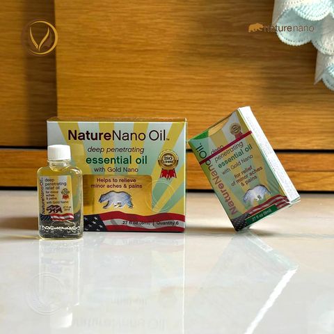 Dầu gió thiên nhiên hiệu con gấu Nhập khẩu chính hãng Mỹ Nature Nano Oil 8ml