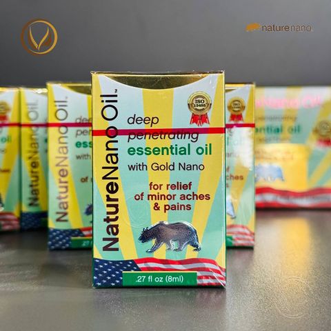 Dầu gió hiệu con gấu Xuất xứ Mỹ Nature Nano Oil 8ml - Nhập khẩu chính hãng tại Mỹ