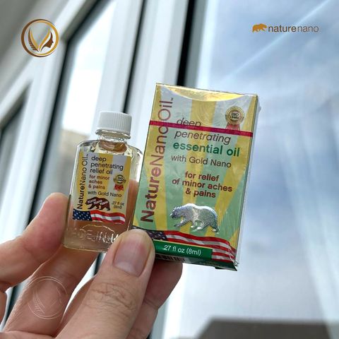 Dầu gió hiệu con gấu Xuất xứ Mỹ Nature Nano Oil 8ml - Nhập khẩu chính hãng tại Mỹ