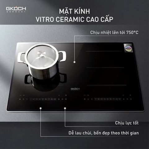 BẾP TỪ CAO CẤP 2 VÙNG NẤU GKÖCH 7372DS2 - 5400W