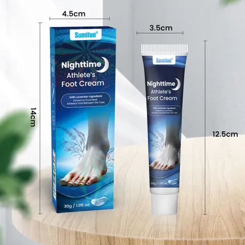 KEM BÔI NẤM ĂN CHÂN BAN ĐÊM–NIGHTTIME ATHLETE’S FOOT CREAM-THẢO MỘC 100%-ÊM-DỊU-NHẸ-RẺ[CHE TÊN KHI GIAO]
