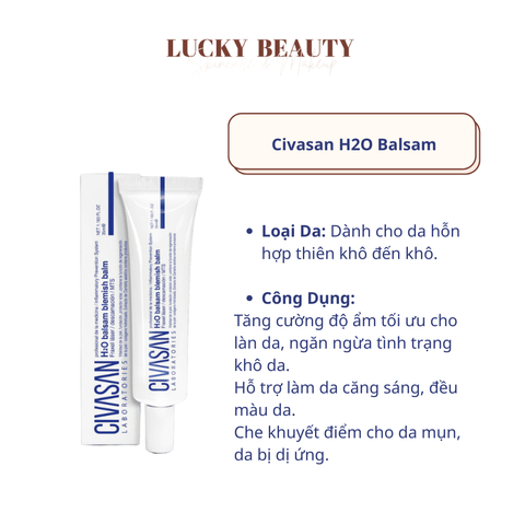 Kem Dưỡng Da Civasan H2O Balsam/ Meso Blemish Balm (35ml) – Kem Dưỡng Nâng Tone Phục Hồi Da