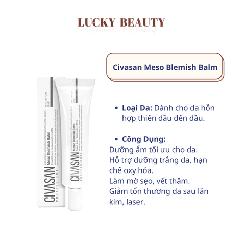 Kem Dưỡng Da Civasan H2O Balsam/ Meso Blemish Balm (35ml) – Kem Dưỡng Nâng Tone Phục Hồi Da