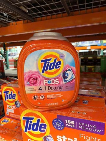 VIÊN GIẶT QUẦN ÁO TIDE PODS DOWNY 4IN1 104 VIÊN NHẬP KHẨU MỸ