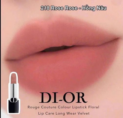 Son Dior Rouge 218 Rose Rose – Son Môi Hồng Nâu Cao Cấp, Phù Hợp Với Mọi Làn Da, Quà Tặng Thời Trang Sang Trọng