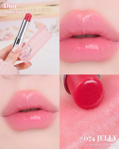 Son Dior Lip Glow 074 Jelly - Son Dưỡng Môi Hồng Căng Mọng, Luminous Color, Perfect Gift for Makeup Lovers