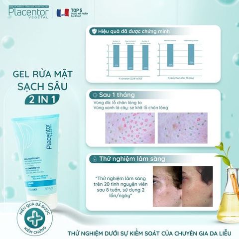 Gel Rửa Mặt Dành Cho Mọi Loại Da Placentor Vegetal - Cleansing Gel