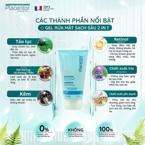 Gel Rửa Mặt Dành Cho Mọi Loại Da Placentor Vegetal - Cleansing Gel