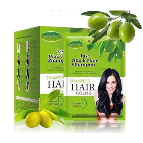 Gội Đen Olive 10 Gói - Sản phẩm Che Bạc Tóc Nhanh Chóng, Dưỡng Tóc Mượt Mà, Chăm Sóc Tóc Hiệu Quả