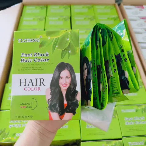 Gội Đen Olive 10 Gói - Sản phẩm Che Bạc Tóc Nhanh Chóng, Dưỡng Tóc Mượt Mà, Chăm Sóc Tóc Hiệu Quả