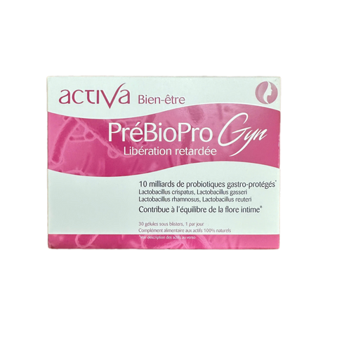(CHÍNH HÃNG) Viên Uống Men Vi Sinh Phụ Khoa Activa Prebiopro Gyn Giúp Bổ Sung Lợi Khuẩn - Hộp 30 Viên