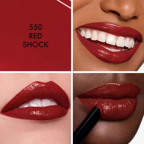 (Hàng công ty) Son Dior Rossetti Lip Rouge Dior On Stage Slim Lipstick 550 Red Shock Màu Đỏ Gạch Chính hãng