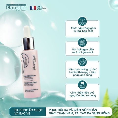 Tinh Chất Dưỡng Ẩm Và Giảm Nếp Nhăn Placentor Vegetal Serum Regenerant Regenerating Serum
