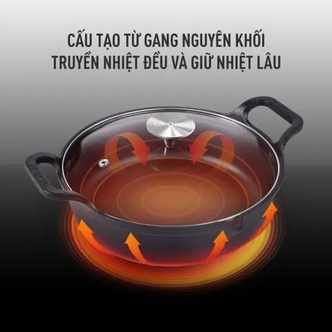 CHẢO GANG MỎ QUẠ GKÖCH 24CM