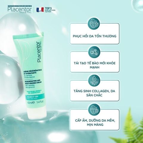 Kem Dưỡng Ẩm Làm Dịu Da Khô Placentor Vegetal Creme Regeneratrice Et Hydratante Regenerating And Moisturizing Cream