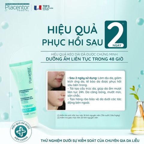 Kem Dưỡng Ẩm Làm Dịu Da Khô Placentor Vegetal Creme Regeneratrice Et Hydratante Regenerating And Moisturizing Cream