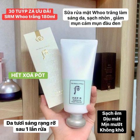 Sữa Rửa Mặt Dưỡng Trắng Whoo Gongjinhyang Seol 180ml  663598