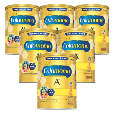 Combo 6 Thực phẩm bổ sung Sản phẩm dinh dưỡng Enfamama A+ hương chocolate 360° Brain Plus 830G