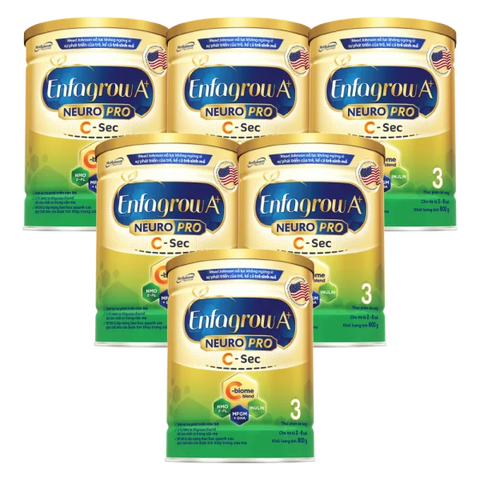 Combo 6 Sữa Enfagrow A+ NeuroPro 3 C-Sec 800g (2-6 tuổi)