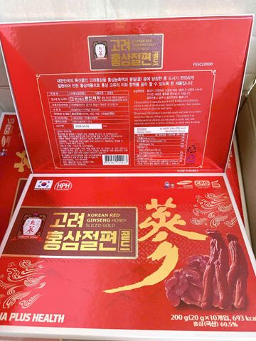 Hồng Sâm Lát Tẩm Mật Ong HANAPLUSHEALTH Hàn Quốc 200gr