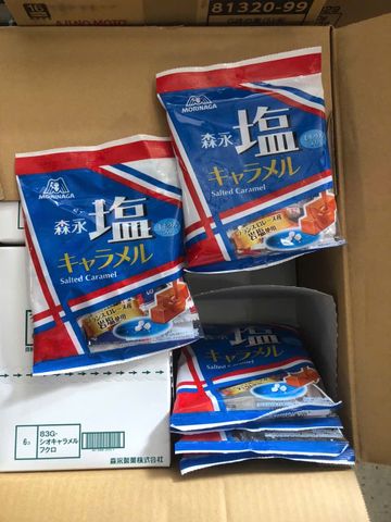 Kẹo Morinaga caramel muối bổ sung khoáng chất bịch 83g