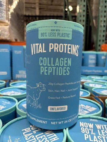 Bột Collagen Vital Proteins Collagen Peptides 680g - Tăng cường độ đàn hồi, trẻ hóa da, giảm nếp nhăn, hỗ trợ tóc và xương khớp