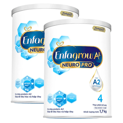 Combo 2 Sữa Enfagrow A2 Neuro Pro số 4 1.7 kg (3 - 6 tuổi)
